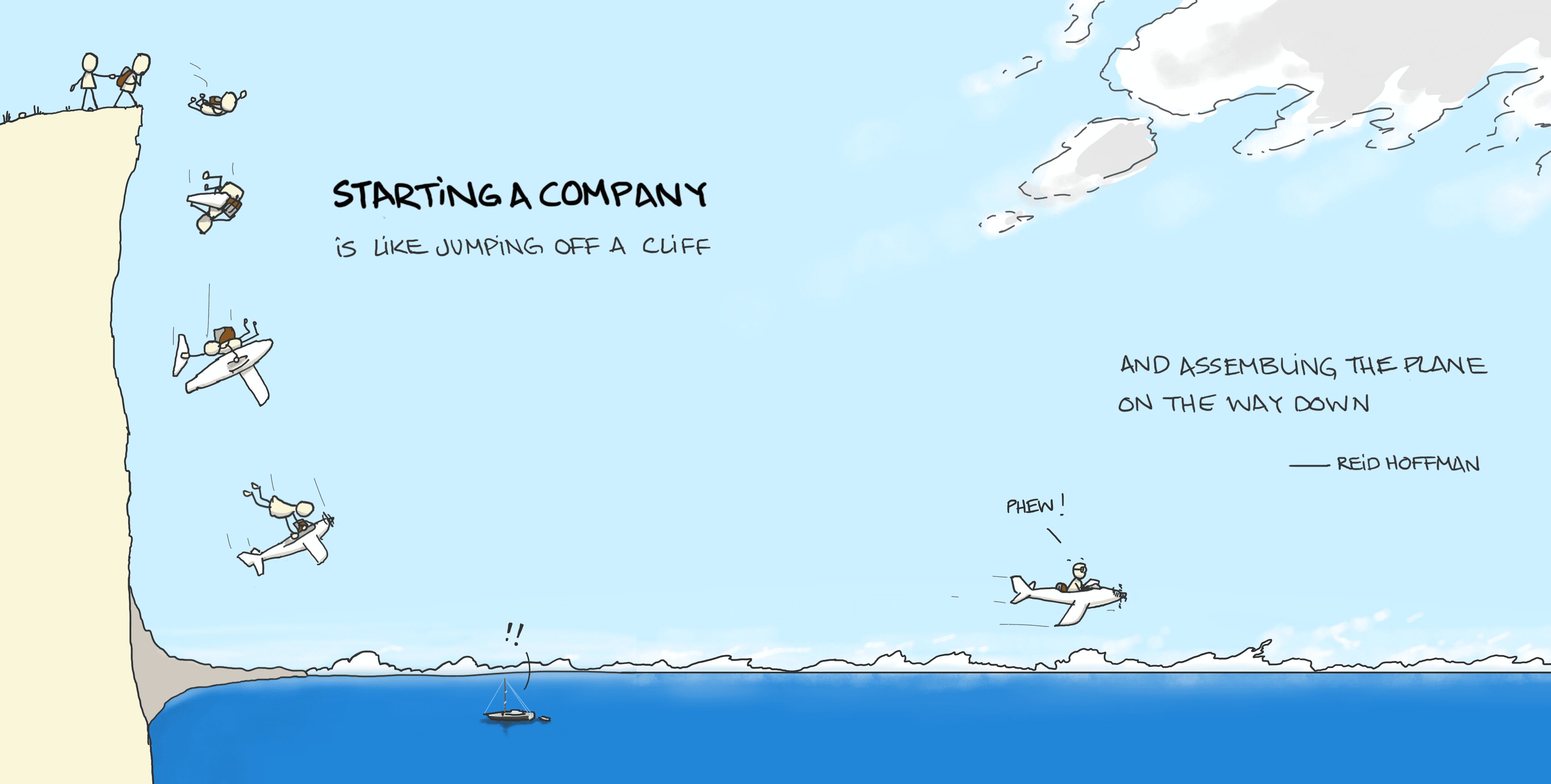 Starting A Company - Book page spread from Big Ideas Little Pictures